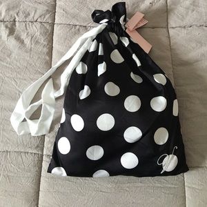 Victoria’s Secret women’s black polka dot slippers